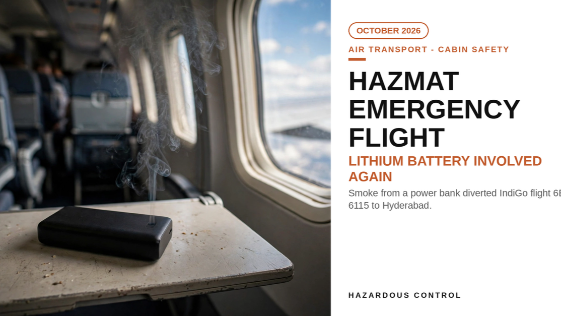 Hazmat Emergency Flight: Lithium Battery Involved Again